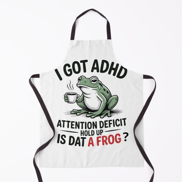 Item preview, Funny Frog Drinking Coffee - Autism Autistic Frog Lover I Got ADHD Neurodiversity designed and sold by ZACK ART.
