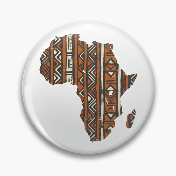 Item preview, Vintage Mudcloth Africa Map Tribal Pattern designed and sold by Everyday Epics.