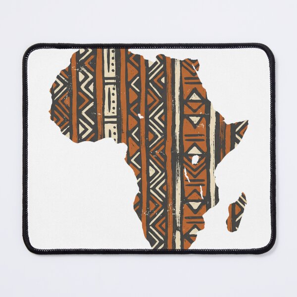 Item preview, Vintage Mudcloth Africa Map Tribal Pattern designed and sold by Everyday Epics.