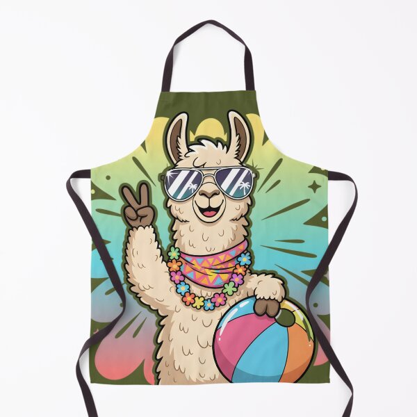 Item preview, Cool Summer Llama by Modern Mojo | Beach Party Vibes Cartoon | Fun Vacation Animal Art designed and sold by Modern-Mojo.