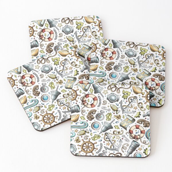 Item preview, Nautical Doodles designed and sold by Pink Pineapple Works.