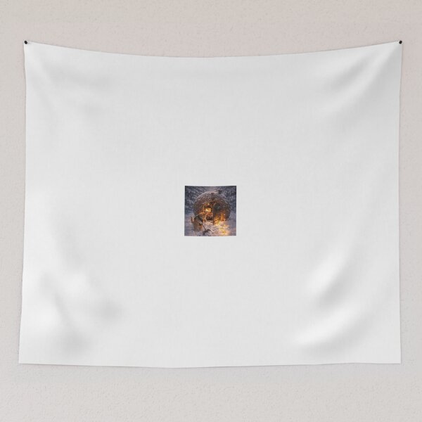 Item preview, A Quiet Winter Task – Cat Clearing Snow designed and sold by LovelyCatGalaxy.