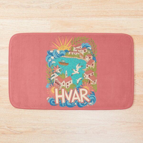 Item preview, Hvar Croatia Illustrated Island Design – Detailed Mediterranean Artwork designed and sold by Timeless Design.