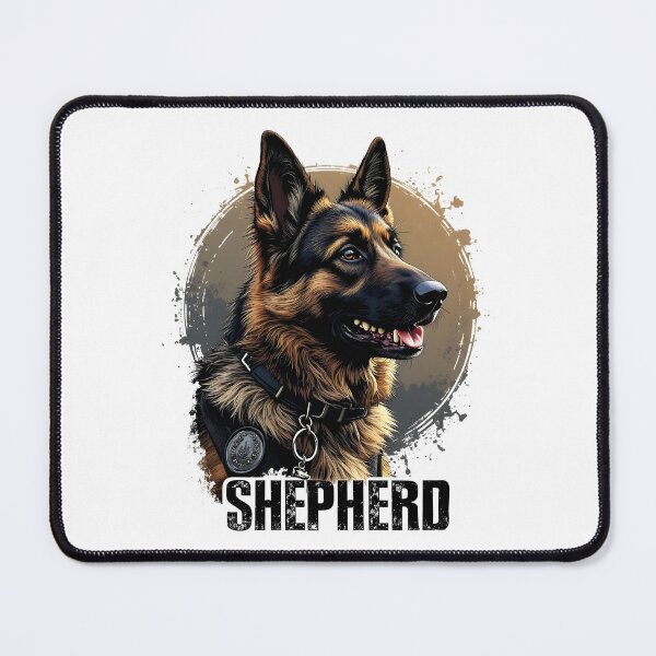 Item preview, Funny K9 German Shepherd Cartoon Dog Illustration designed and sold by Uglyandcute.