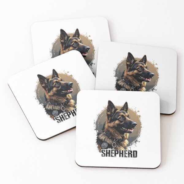 Item preview, Funny K9 German Shepherd Cartoon Dog Illustration designed and sold by Uglyandcute.