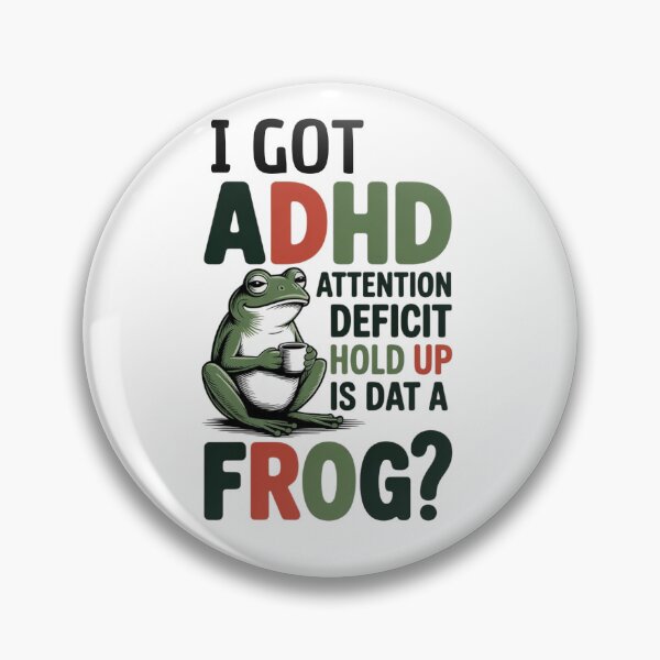 Item preview, Funny Frog Drinking Coffee - Autism Autistic Frog Lover I Got ADHD Neurodiversity designed and sold by ZACK ART.