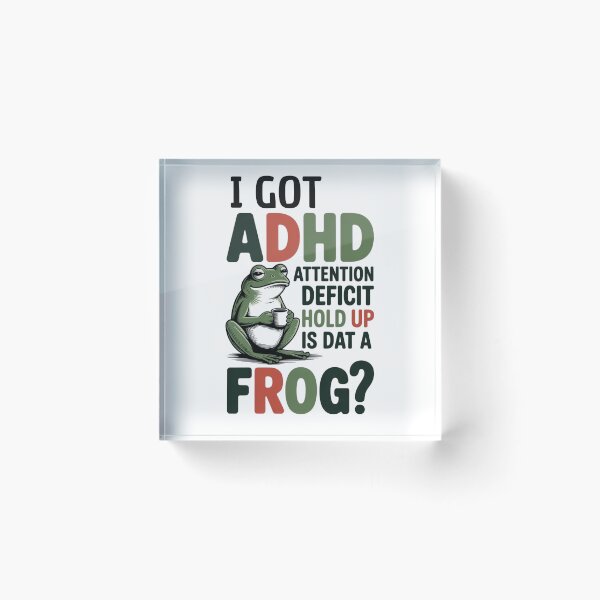Item preview, Funny Frog Drinking Coffee - Autism Autistic Frog Lover I Got ADHD Neurodiversity designed and sold by ZACK ART.