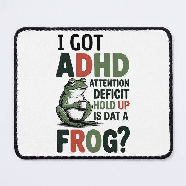 Item preview, Funny Frog Drinking Coffee - Autism Autistic Frog Lover I Got ADHD Neurodiversity designed and sold by ZACK ART.