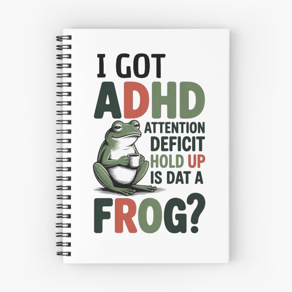 Item preview, Funny Frog Drinking Coffee - Autism Autistic Frog Lover I Got ADHD Neurodiversity designed and sold by ZACK ART.