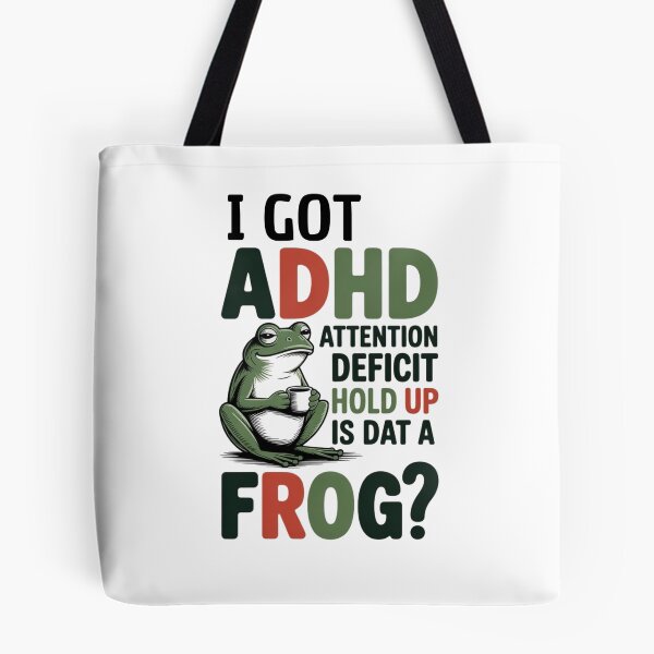 Item preview, Funny Frog Drinking Coffee - Autism Autistic Frog Lover I Got ADHD Neurodiversity designed and sold by ZACK ART.