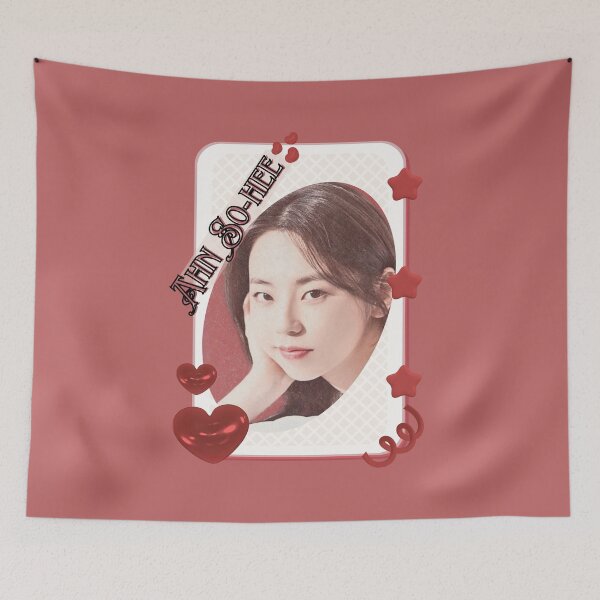 Item preview, Ahn So-hee (안소희) Korean actress South Korean celebrity K-drama star Korean film  illustration Red Aesthetic Collage Design designed and sold by AJUNICE STUDIO.