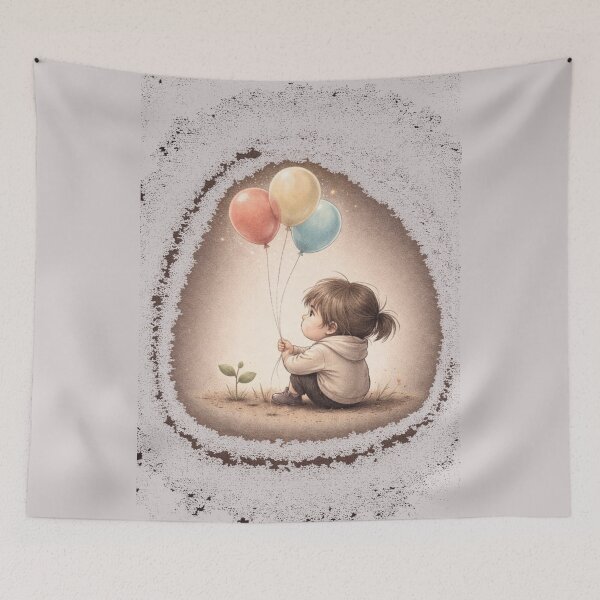 Item preview, Innocent Dreams Balloon T-Shirt – Cute Child Hope Art Tee designed and sold by KDesignCrafts.
