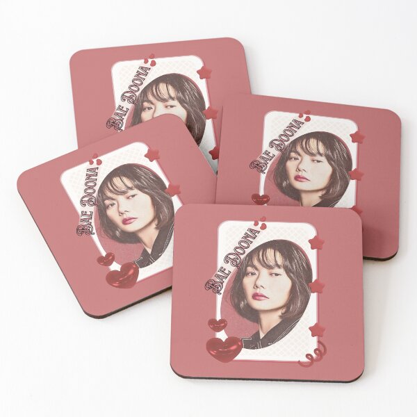 Item preview, Bae Doona (배두나) Korean actress South Korean celebrity K-drama star Korean film  illustration Red Aesthetic Collage Design designed and sold by AJUNICE STUDIO.