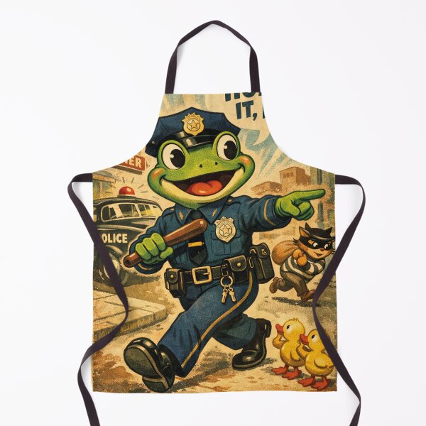 Item preview, Funny frog, beware the police! designed and sold by Mauswohn.