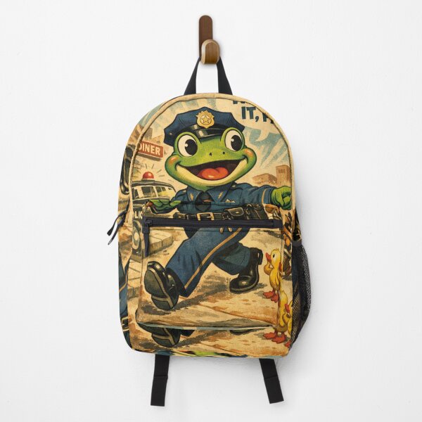 Item preview, Funny frog, beware the police! designed and sold by Mauswohn.