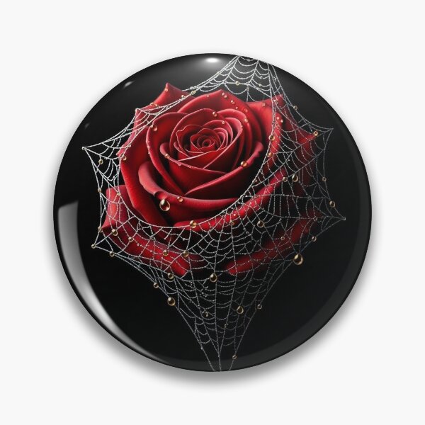 Item preview, Spider Web Rose | Gothic Dark Fantasy Sticker Art Design designed and sold by Gothic Han.