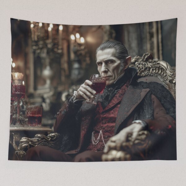 Item preview, Gothic Vampire Lord Portrait – Dark Aristocratic Gothic Horror Art designed and sold by MythologyRealm.