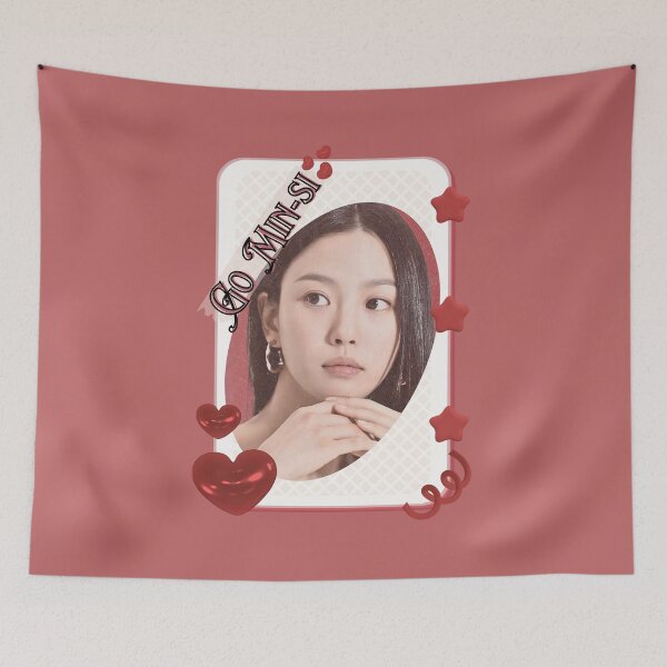 Item preview, Go Min-si (고민시) Korean actress South Korean celebrity K-drama star Korean film  illustration Red Aesthetic Collage Design designed and sold by AJUNICE STUDIO.