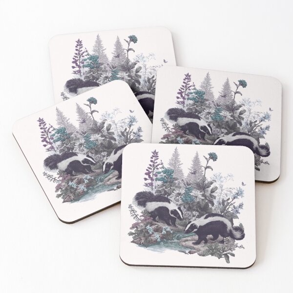 Item preview, Retro Skunks Summer Wildflower Scene, 90s Cute Skunk Forest Nature, Wildlife Watcher, Boho Unisex designed and sold by DesignDenDo ⭐⭐⭐⭐⭐.