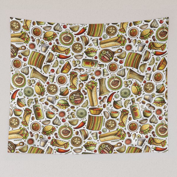 Item preview, Mexican Food Doodles designed and sold by Pink Pineapple Works.
