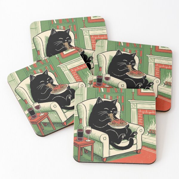 Item preview, More Spaghetti Less Upsetti Funny Cat designed and sold by Gourmet Neko Art | .