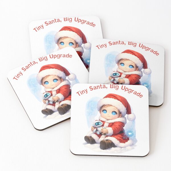 Item preview, Tiny Santa, Big Upgrade | Cute Futuristic Baby & Robot Christmas Art designed and sold by Sitred123.