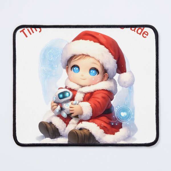 Item preview, Tiny Santa, Big Upgrade | Cute Futuristic Baby & Robot Christmas Art designed and sold by Sitred123.