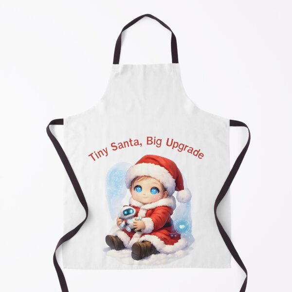 Item preview, Tiny Santa, Big Upgrade | Cute Futuristic Baby & Robot Christmas Art designed and sold by Sitred123.