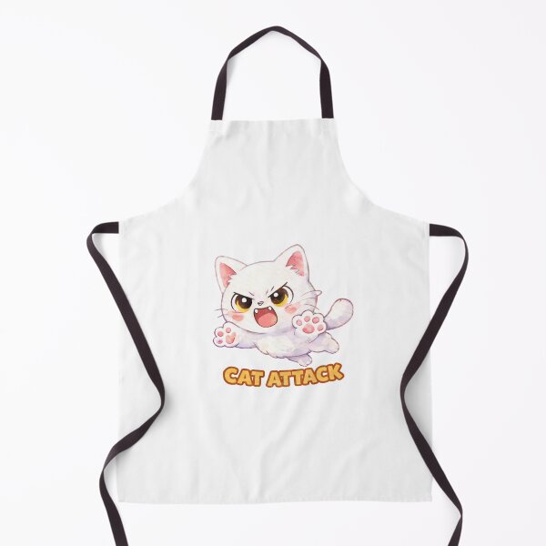 Item preview, Cat Attack – Cute Kawaii Angry Cat Sticker designed and sold by moyjoystudio.