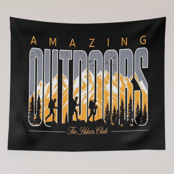 Item preview, Amazing Outdoors Hiking Club Design – Mountain Adventure Art for Nature Lovers, Trekkers & Explorers designed and sold by Bright Nest Studio.