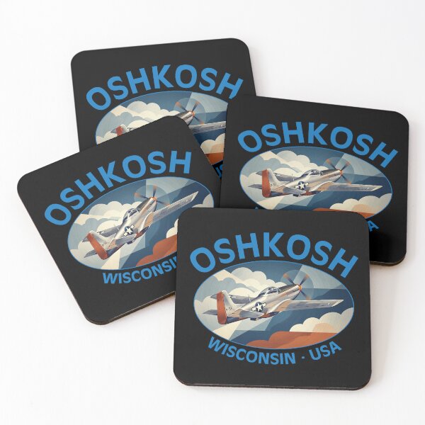 Item preview, Oshkosh Wisconsin P-51 Mustang Design designed and sold by Futurebeachbum.