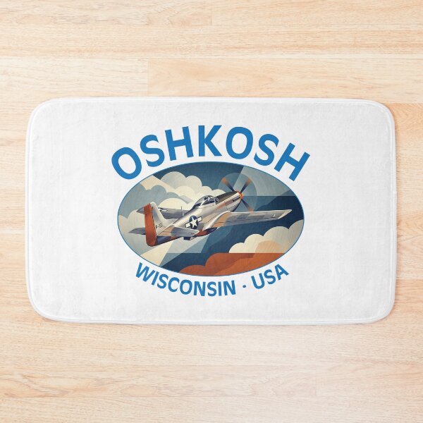 Item preview, Oshkosh Wisconsin P-51 Mustang Design designed and sold by Futurebeachbum.