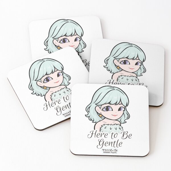 Item preview, Pastel Power Crew – Here to Be Gentle Pastel Kawaii Self Care Design designed and sold by P-L-Sardines.