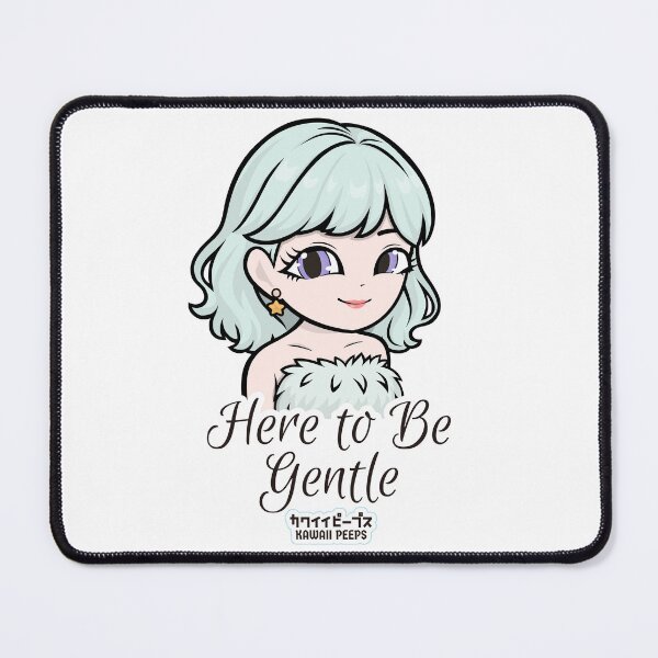 Item preview, Pastel Power Crew – Here to Be Gentle Pastel Kawaii Self Care Design designed and sold by P-L-Sardines.
