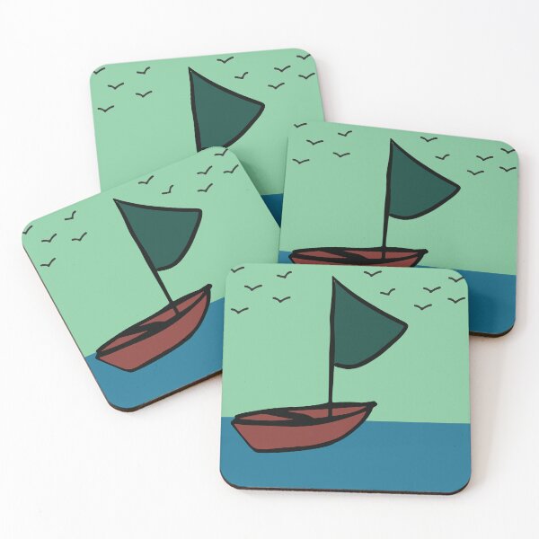Item preview, Sailboat floating on the sea designed and sold by snoWorkshop.