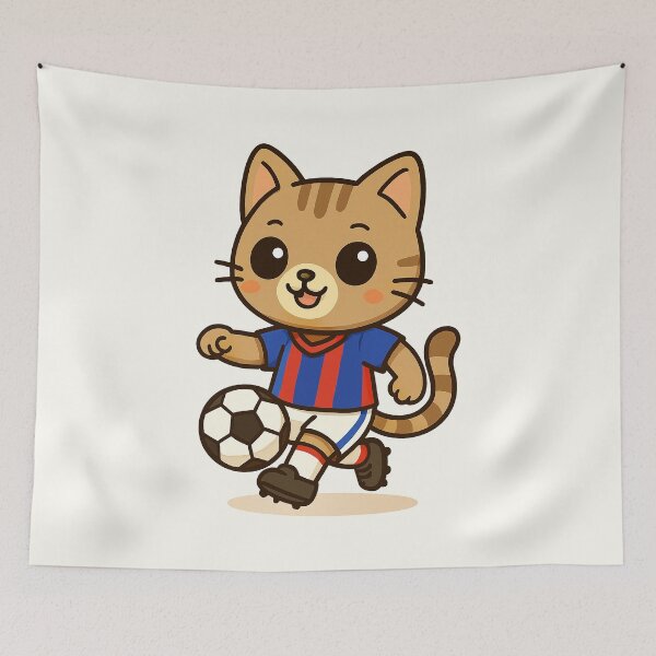Item preview, Cute Soccer Player Cat designed and sold by HoopeStylee.