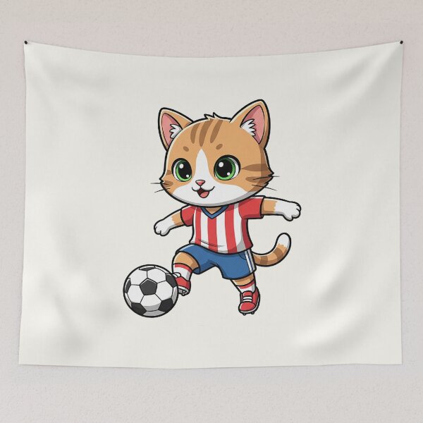 Item preview, Cute Soccer Player Cat designed and sold by HoopeStylee.