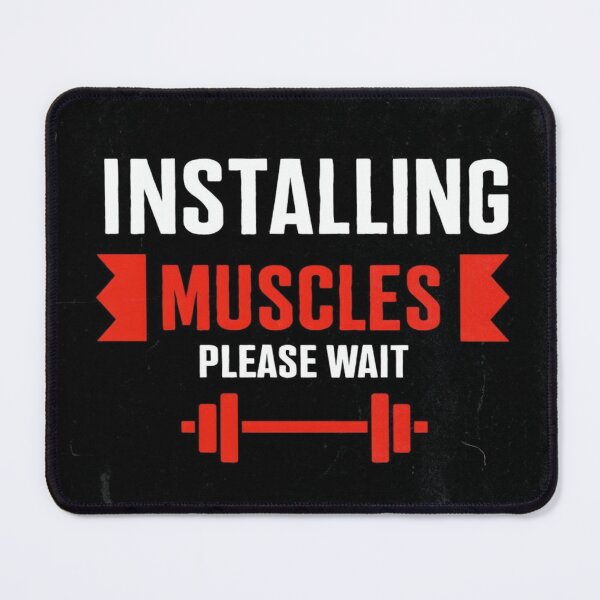 Item preview, Funny Fitness Quote - Installing Muscles Please Wait - Gym Motivation Design for Workout Lovers designed and sold by Bright Nest Studio.