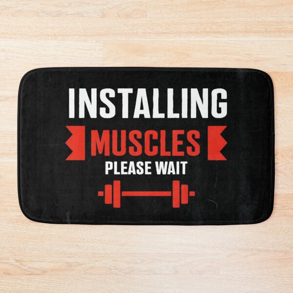 Item preview, Funny Fitness Quote - Installing Muscles Please Wait - Gym Motivation Design for Workout Lovers designed and sold by Bright Nest Studio.