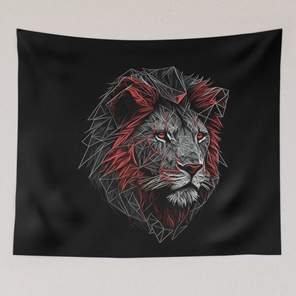 Artikelvorschau, Geometric Lion Power Art entworfen und verkauft von Next-level-arts.