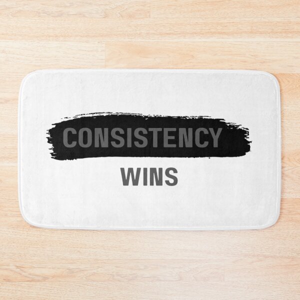 Item preview, Consistency Wins – Minimal Motivation Quote Design designed and sold by TorqueThread.