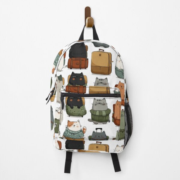Aperçu de l'œuvre Adventure Cat  – Cute Traveling Cats Design    | Cat Lover | travel lover | Gift idea  créée et vendue par VieUnique.