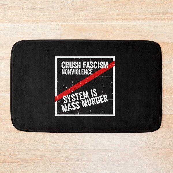Item preview, Crush Fascism Graphic with Red Slash and System Error Protest Message designed and sold by SplashTastic.