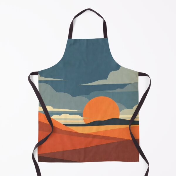 Item preview, Sunset over desert landscape with mountains in the background and clouds in the sky, captured during dusk designed and sold by SpaceartLilu.
