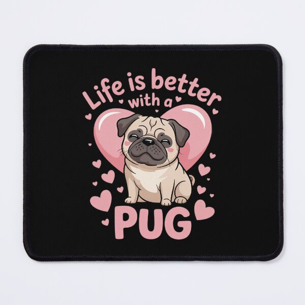 Item preview, Womens Life is better with a Pug National Pug Day Pug Mom  designed and sold by MarryIsMonth.
