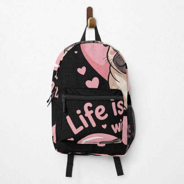 Item preview, Womens Life is better with a Pug National Pug Day Pug Mom designed and sold by MarryIsMonth.