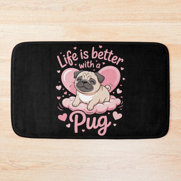 Item preview, Womens Life is better with a Pug National Pug Day Pug Mom1  designed and sold by MarryIsMonth.