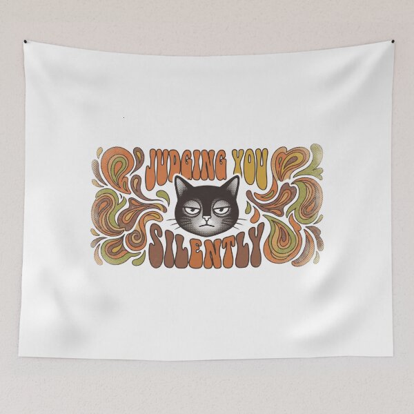 Item preview, 70s Grunge Judging-Cat-Judging You Silently designed and sold by w66aboo.