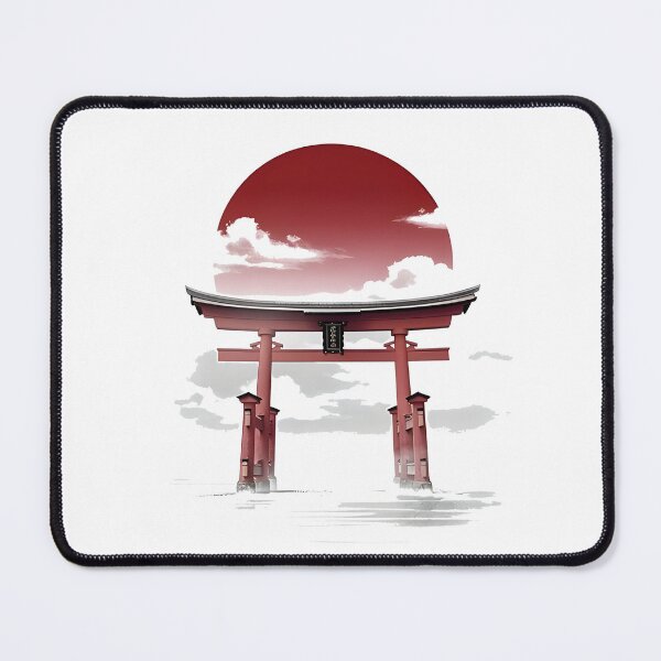 Item preview, Japan Flag Japanese Torii Gate Rising Sun Minimalist Art designed and sold by Uglyandcute.