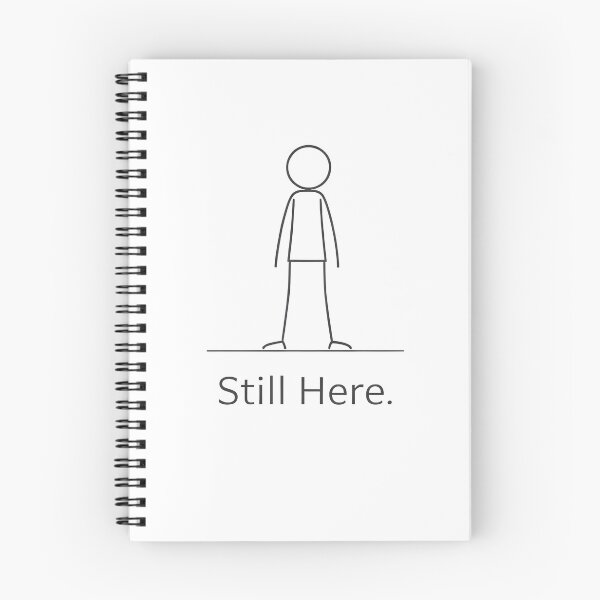 Item preview, Still Here – Minimalist Stick Figure Illustration designed and sold by WEAR-YOUR-MIND.
